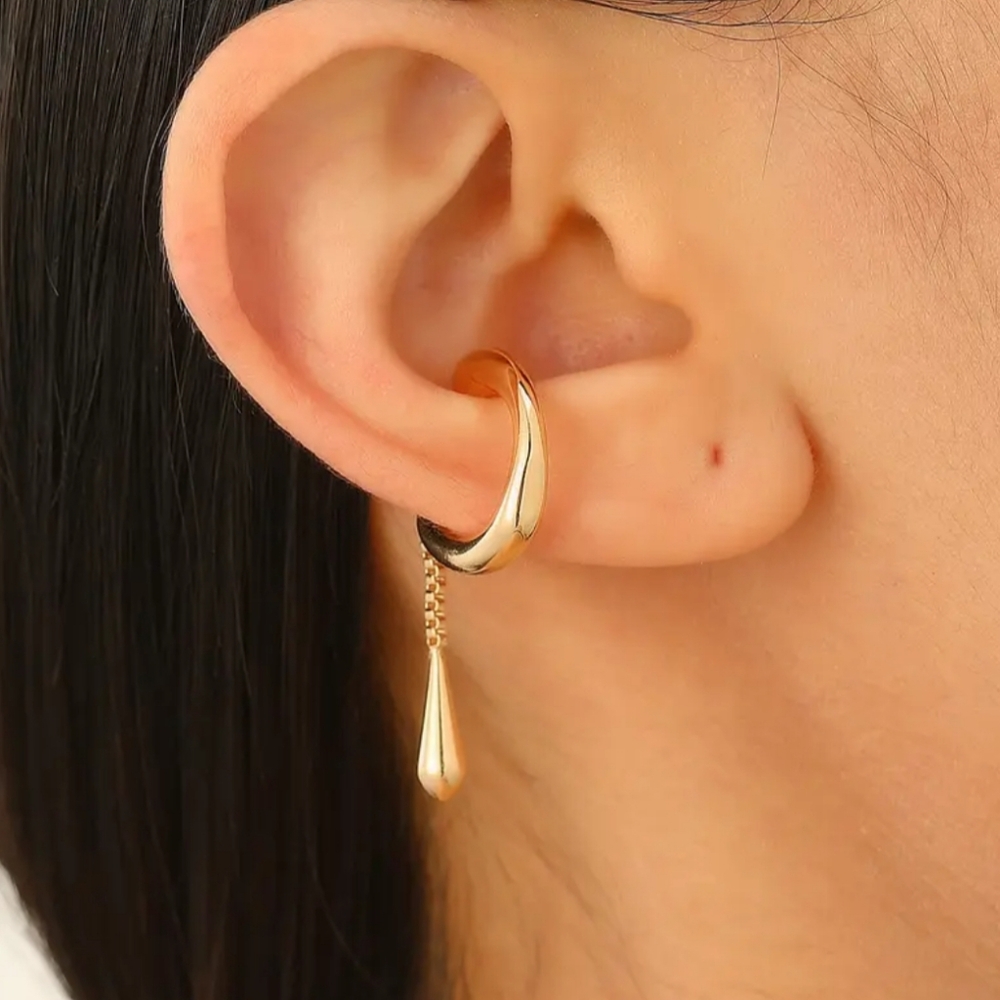 Gold Tassel Drop Earrings